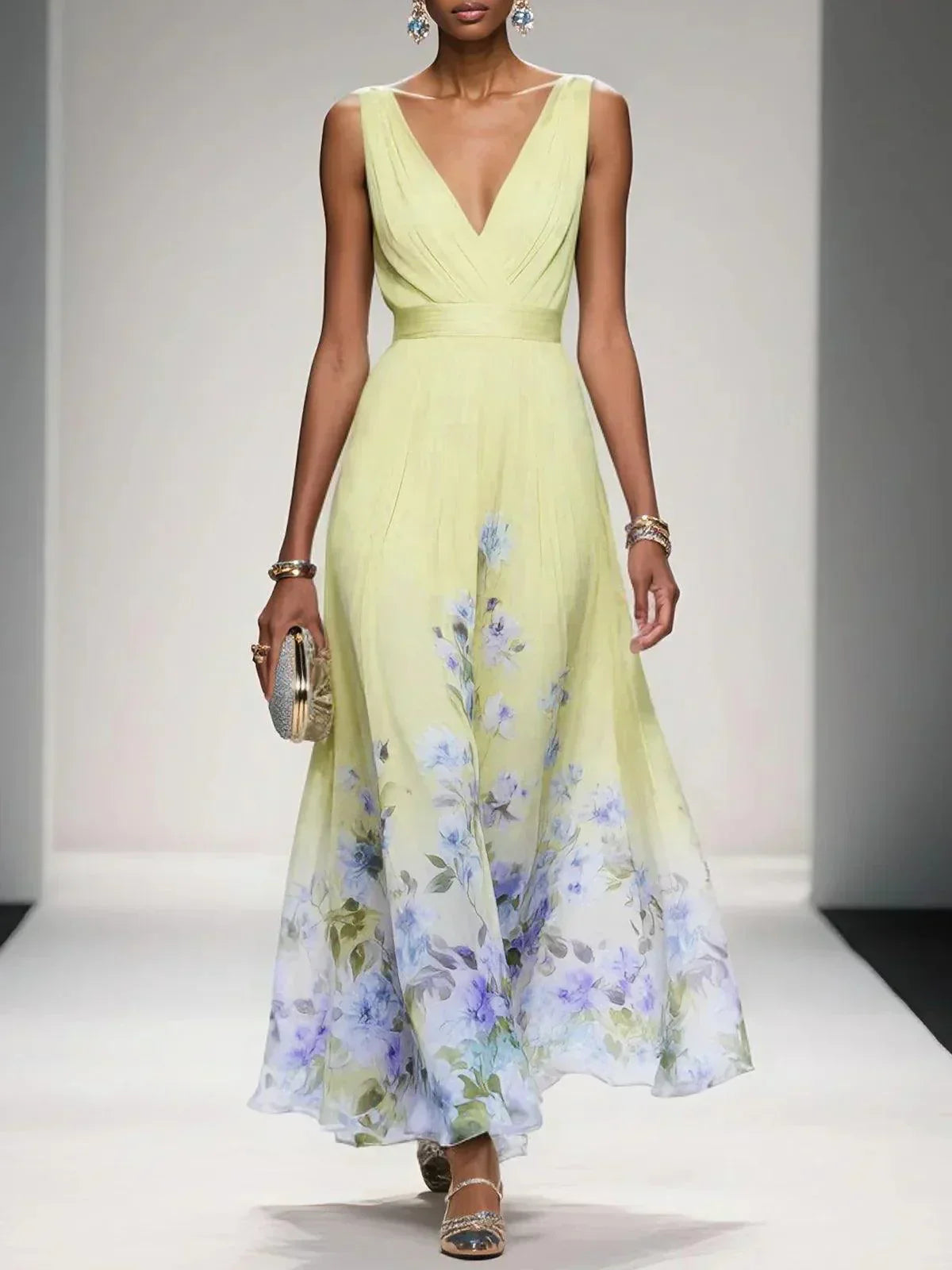 Carina | Women's Floral Print Wedding Guest Dress