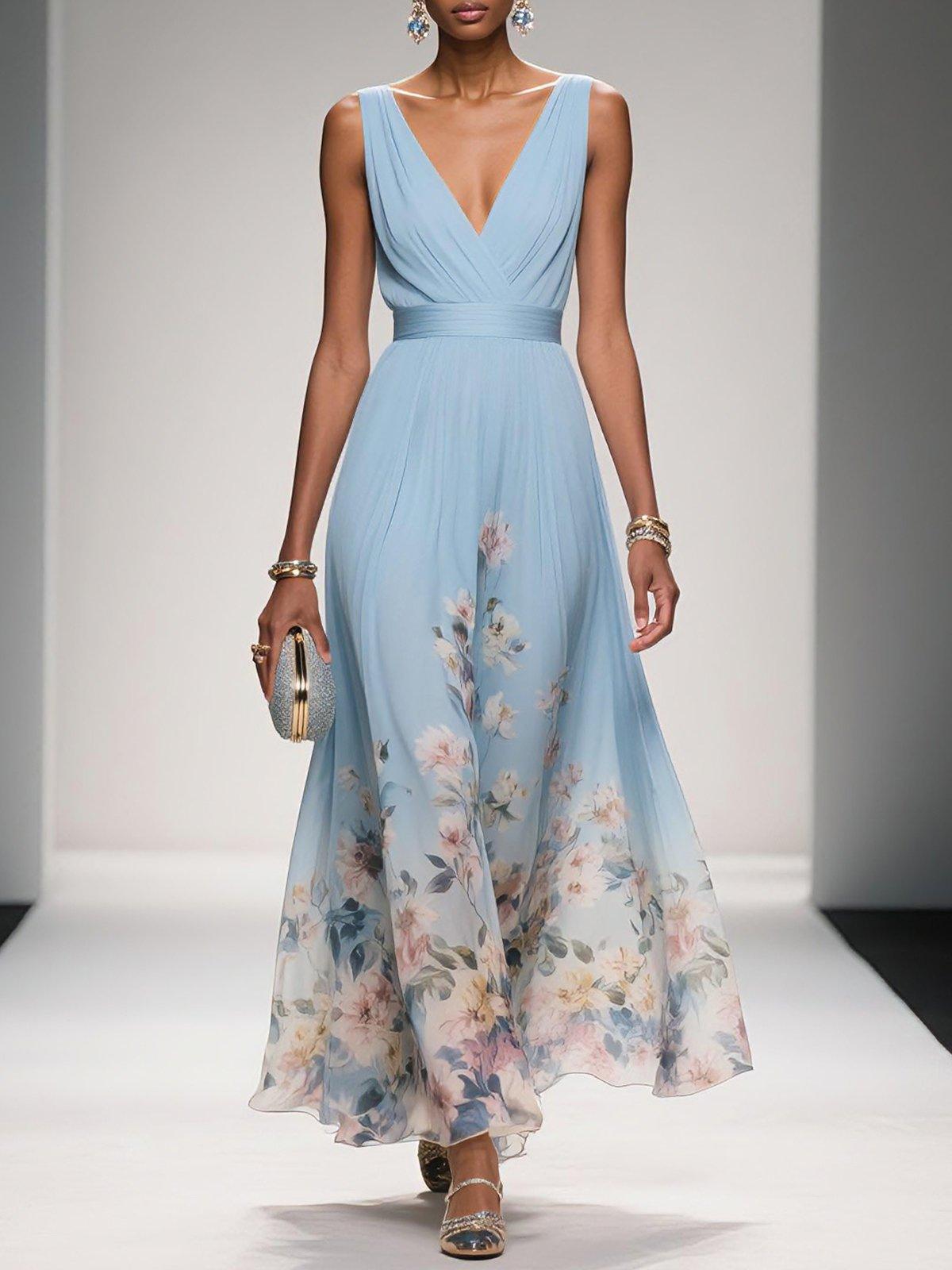 Carina | Women's Floral Print Wedding Guest Dress