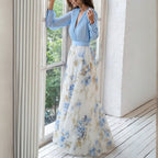 Valeria | Floral Maxi Dress – Elegant Long Flowing Silhouette
