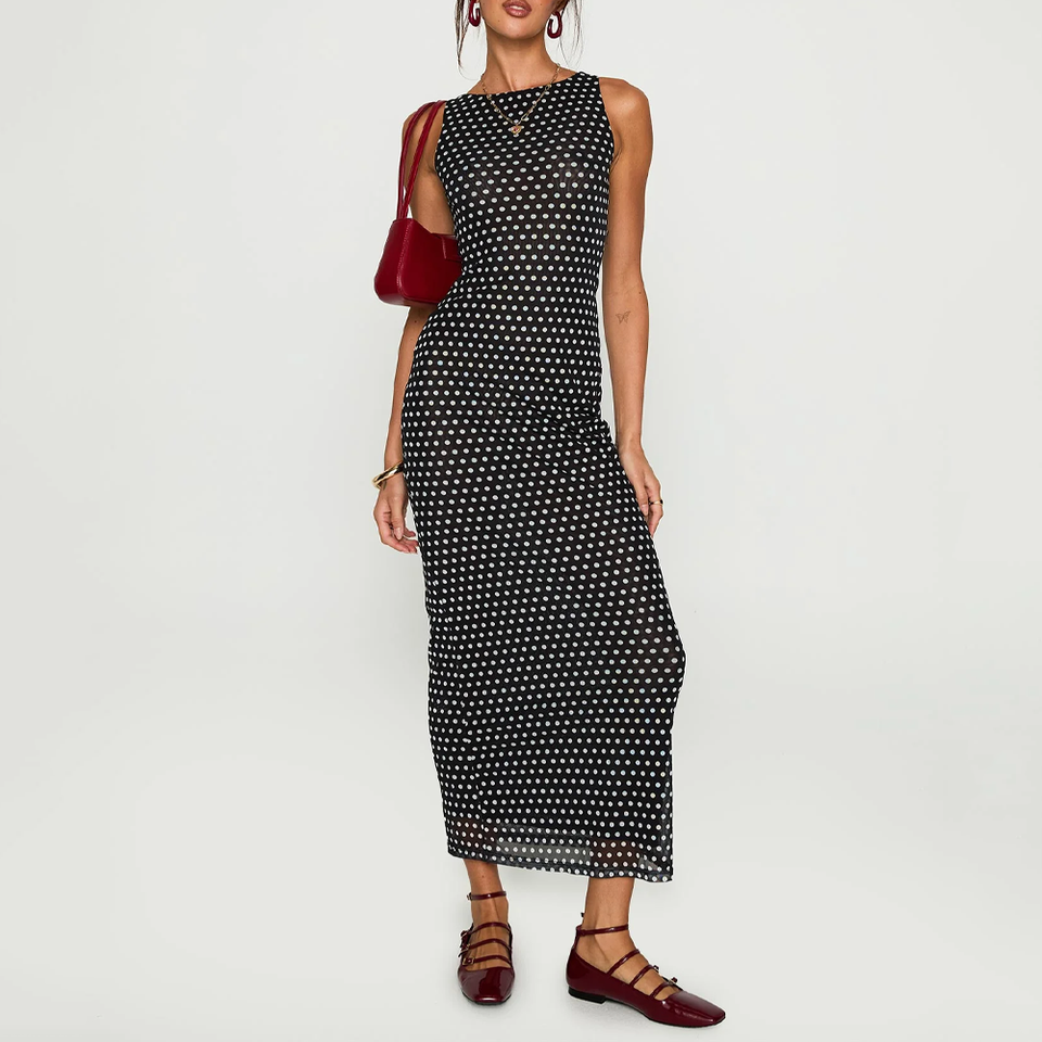 Sonya | Women's Black & White Bodycon Dress