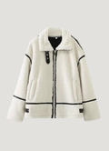 Faux Shearling Zip-Up Jacket