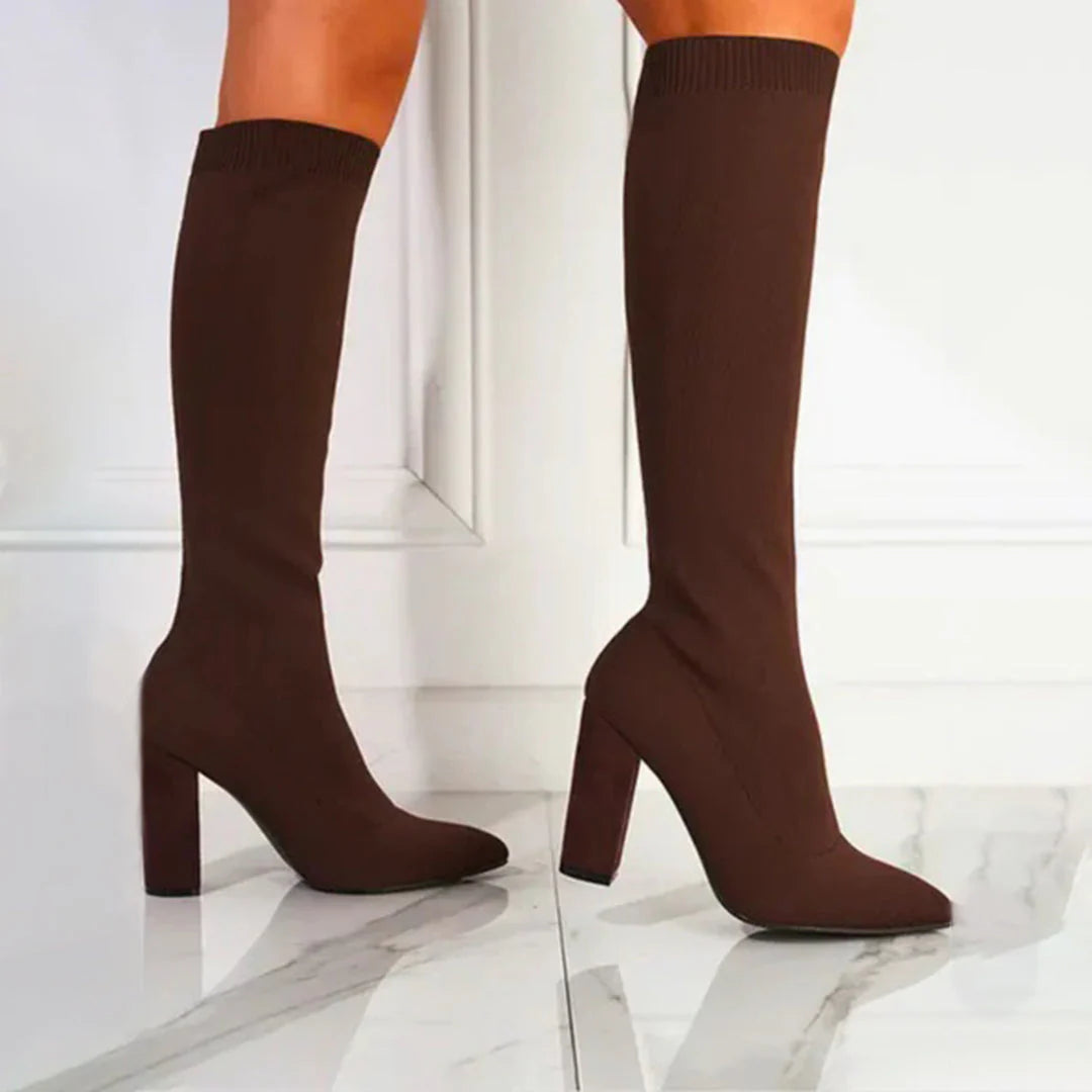 Amara | Women’s Spring Fashion Knee High Heeled Boots