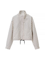 Polka Dot Cropped Jacket