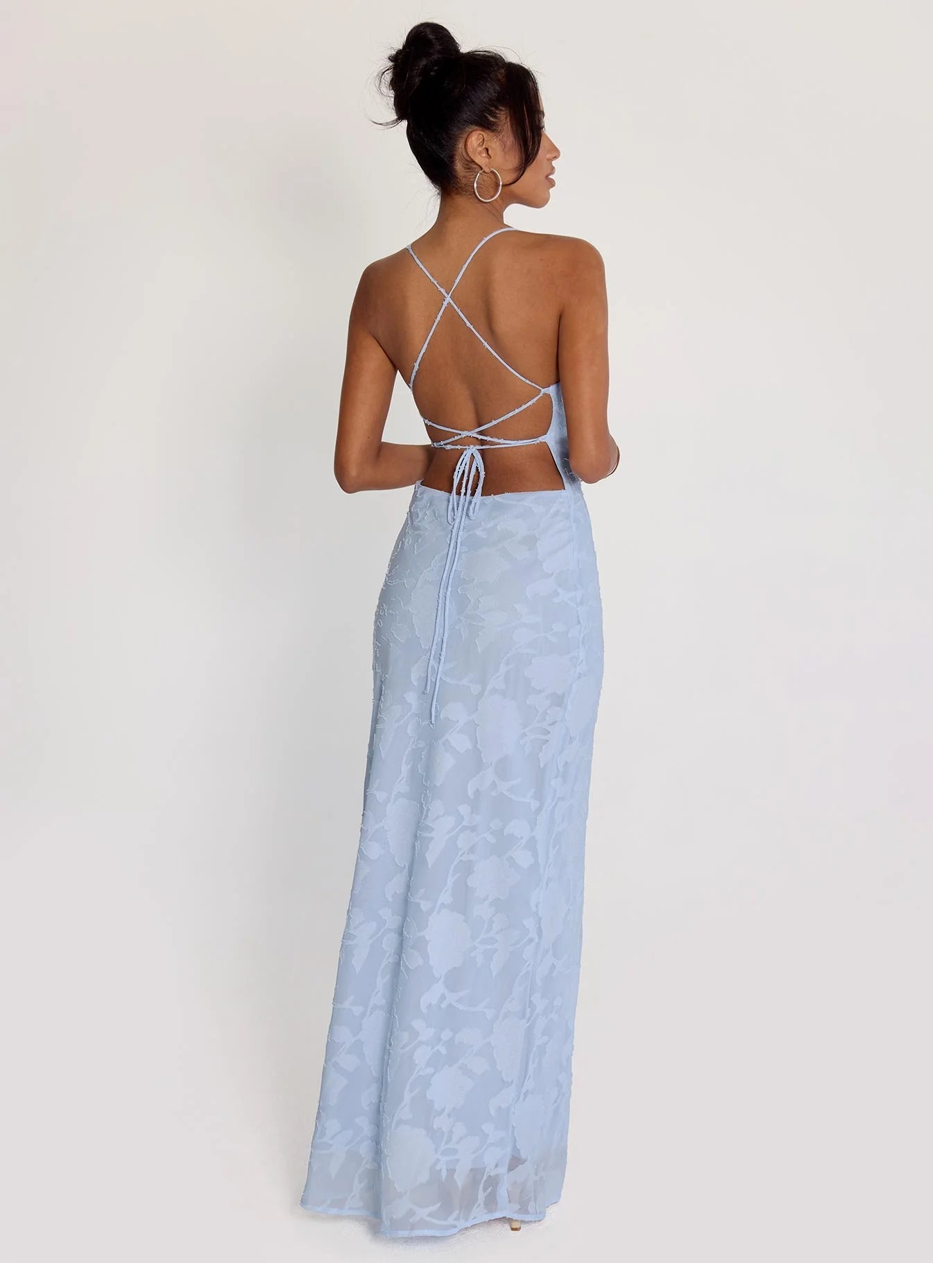 Soft Blue Floral Dress
