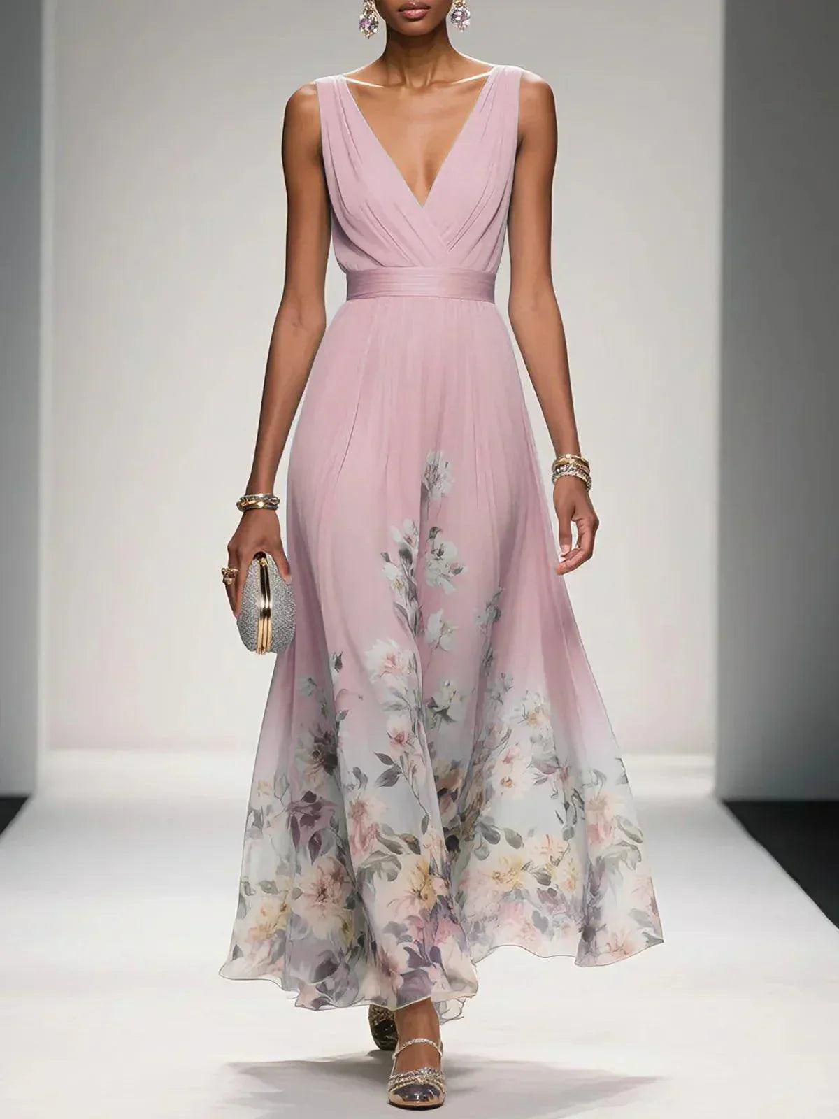 Carina | Women's Floral Print Wedding Guest Dress